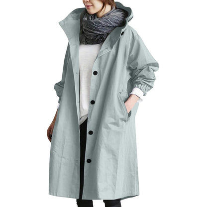 Women’s Long Hooded Trench Coat