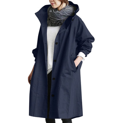 Women’s Long Hooded Trench Coat