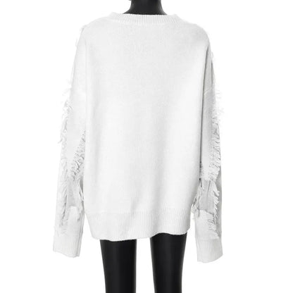 Chic Tassel Patch Sweater