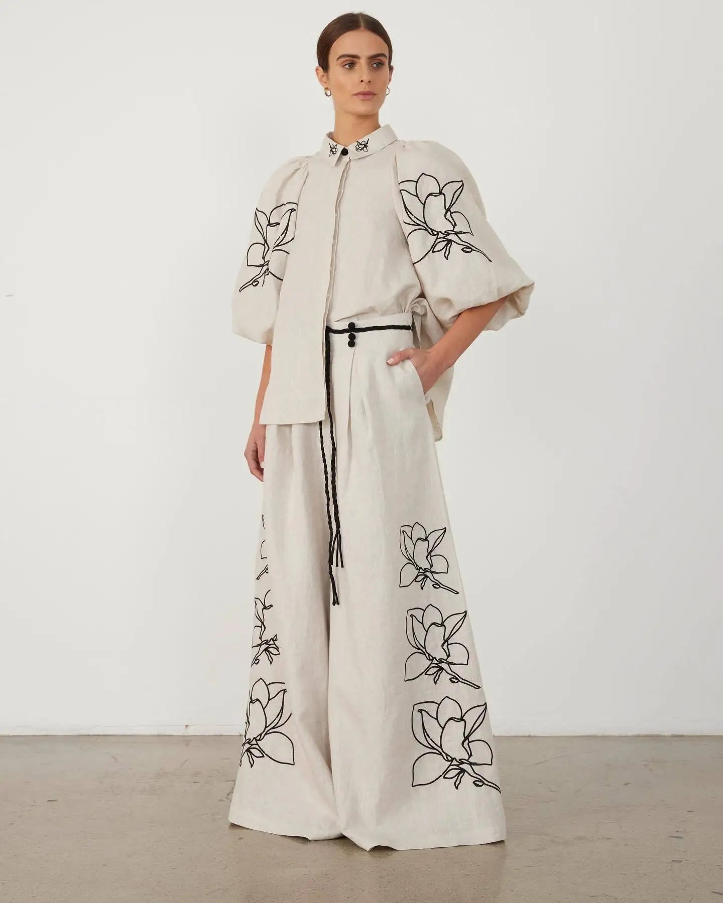 Floral Ease Wide-Leg Set