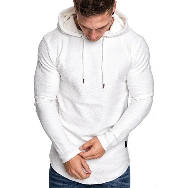 Patchwork Solid Color Men's Hoodie