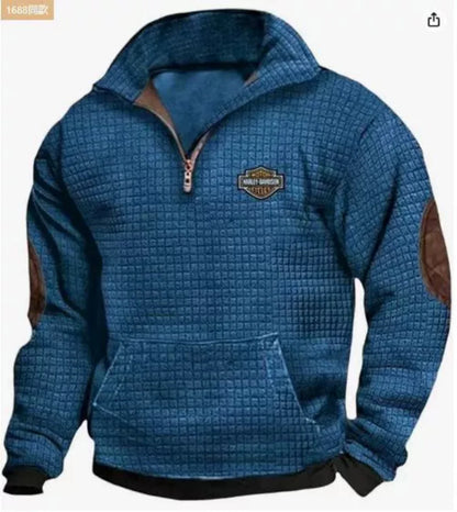 Men’s 3D Printed Half-Zip Winter Jacket