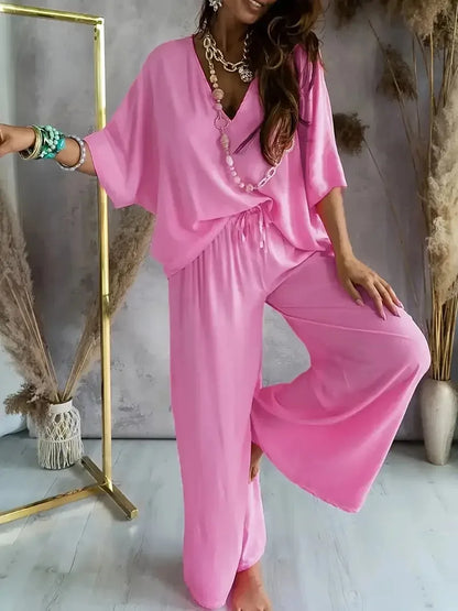 Chic White Lace-Up Two-Piece Set