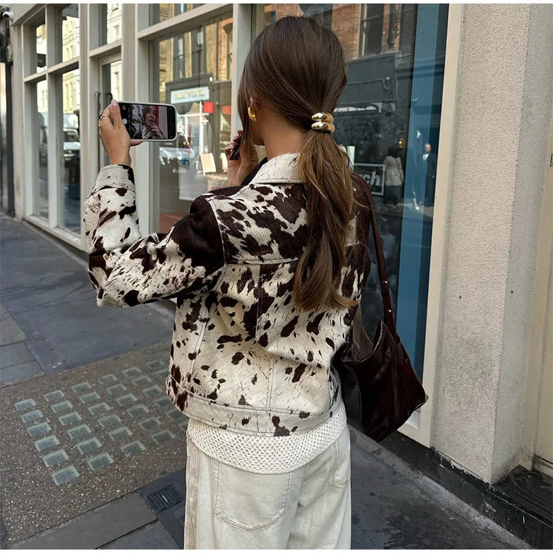 Spotted Style Vintage Short Jacket