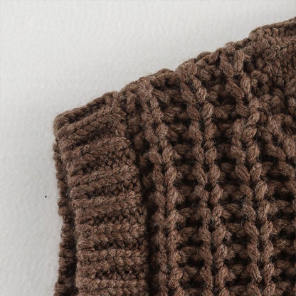 Cozy Chic Knitted Brown Vest