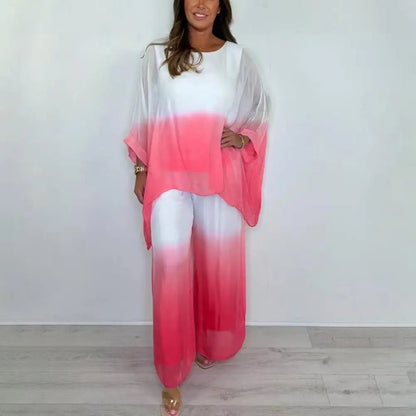 Chiffon Gradient Two-Piece Set