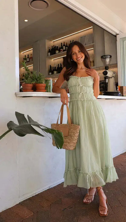 Elegant Slash Neck Holiday Maxi Dress