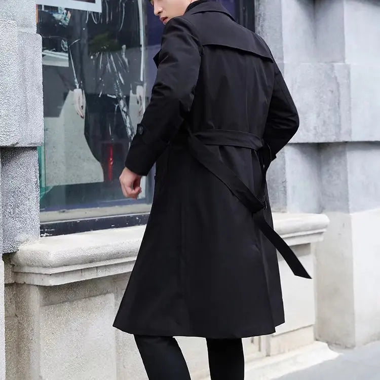 Brit Chic Men's Knee-Length Overcoat