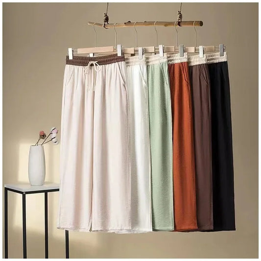 Color Block Retro Wide Leg Pants