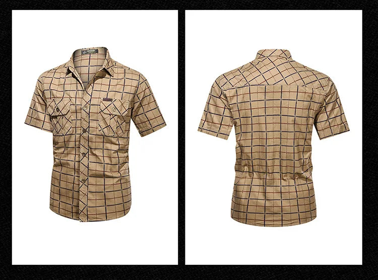 GridForm Cotton Checkered Work Shirt