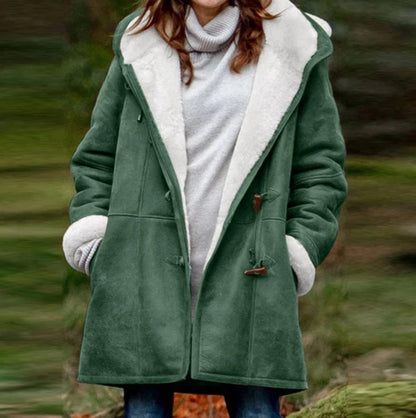 Casual Solid Quilted Hooded Coat