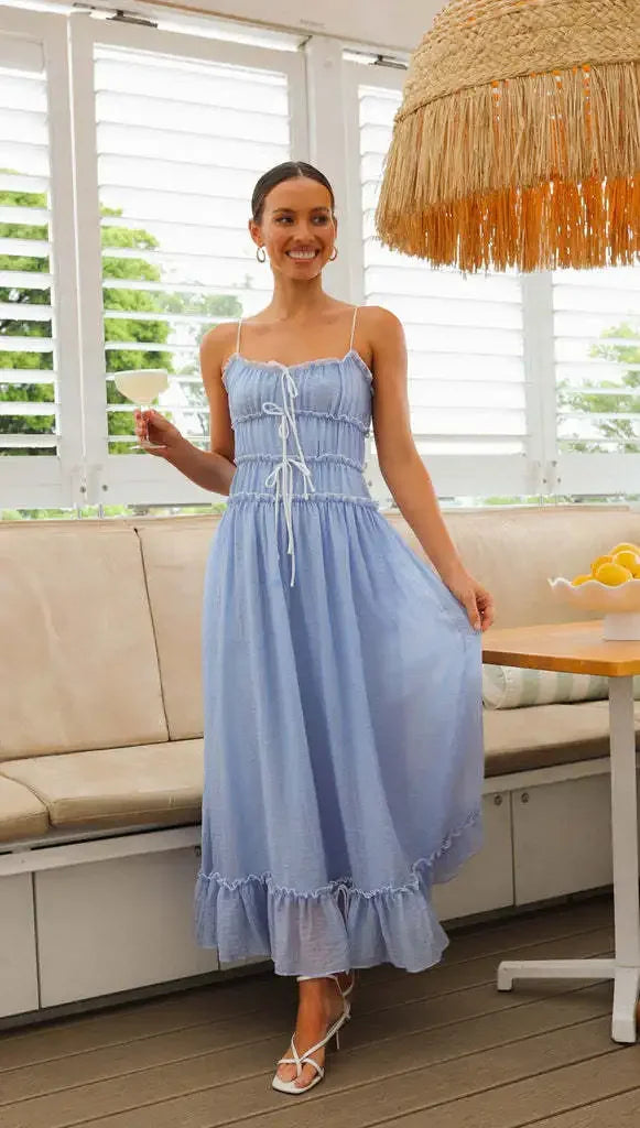 Elegant Slash Neck Holiday Maxi Dress