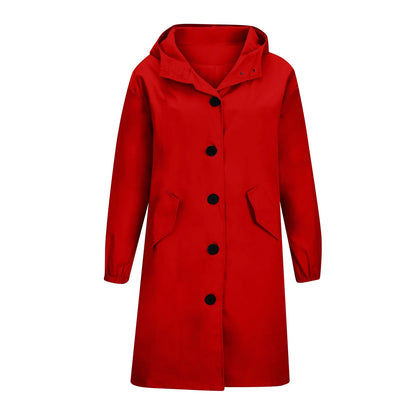 Women’s Long Hooded Trench Coat