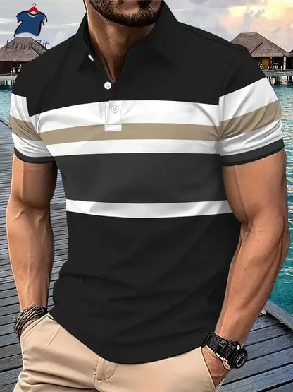 Neo Stripe Lapel 3D Summer Top
