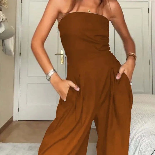 Wefads Strapless Jumpsuit