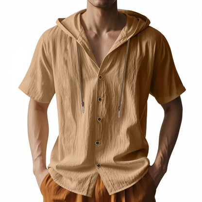 Lightweight Linen Hooded Summer Shirt