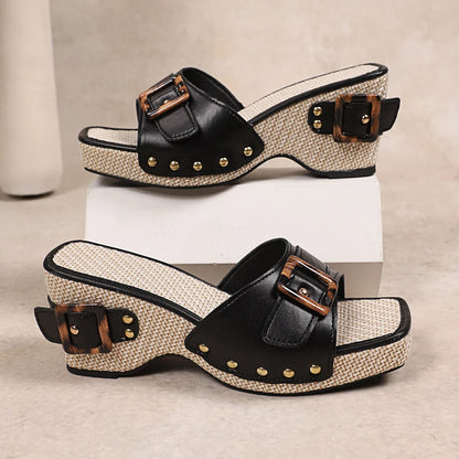 Slip-On Wedge Sandals