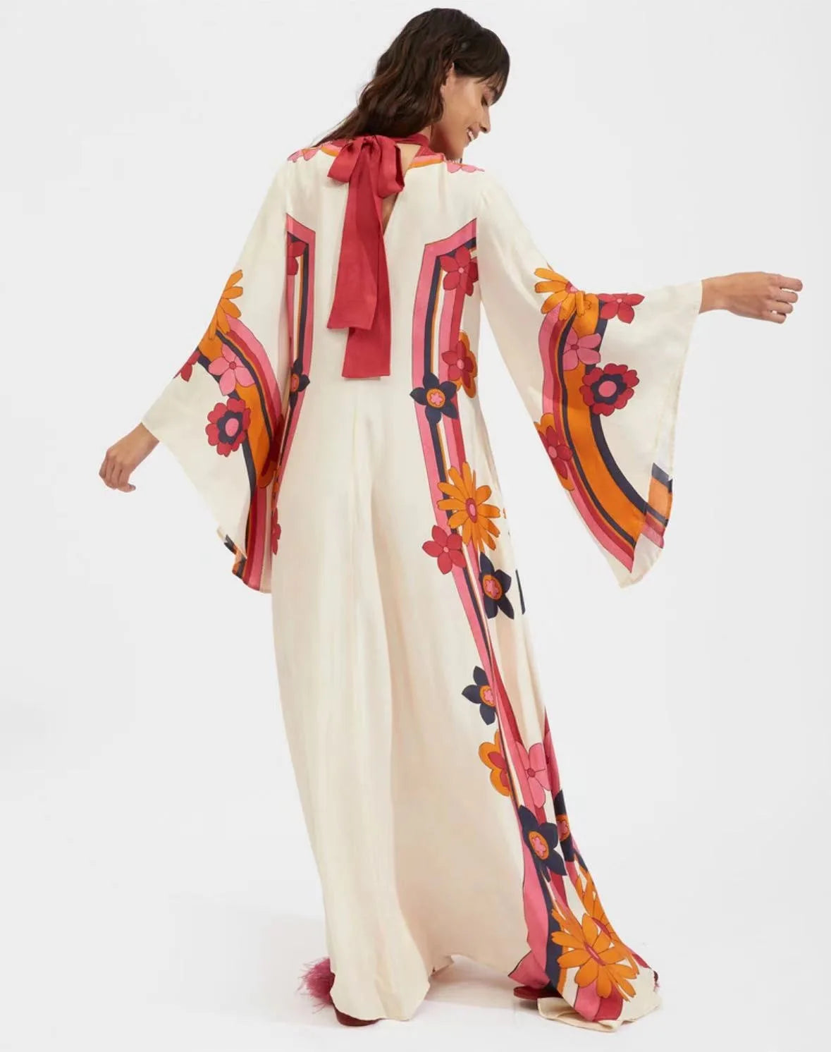 Vintage Muse Printed Maxi Dress