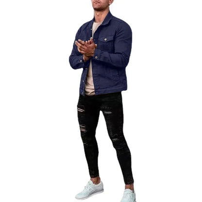 Vintage Denim Moto Jacket