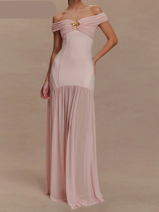 Radiant Bloom Backless Party Dress