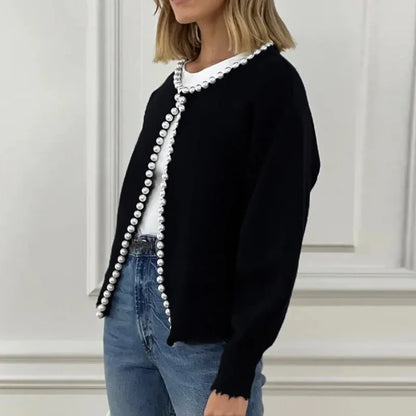 Chic Weave Short Knit Cardigan