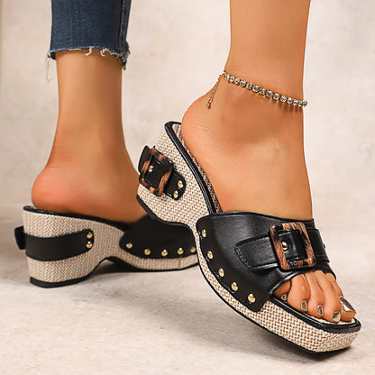 Slip-On Wedge Sandals
