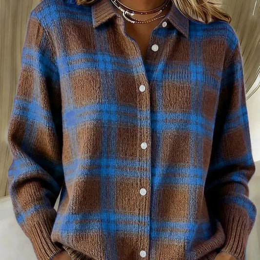 Winter Explosive Women’s Lapel Striped Color