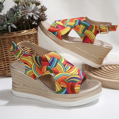 Hemp Rope Wedge Sandals