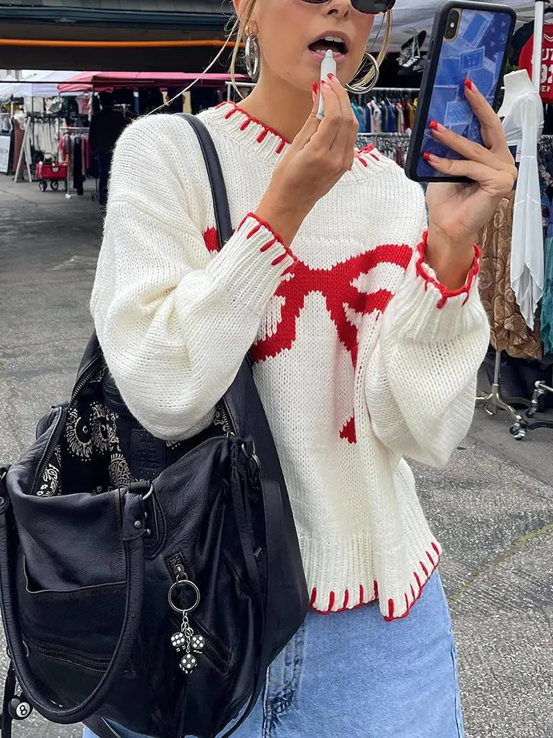 Bloom Bow Knit Pullover