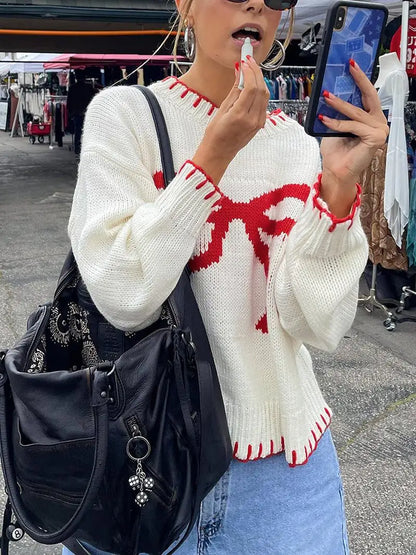 Bloom Bow Knit Pullover