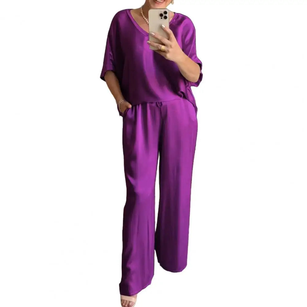 LinenFlow Casual Wide-Leg 2-Piece Set