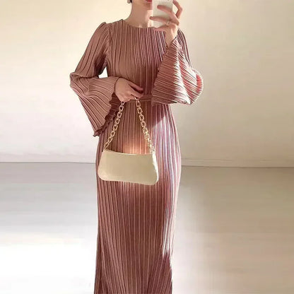 Spring Grace Pleated Belted Dress