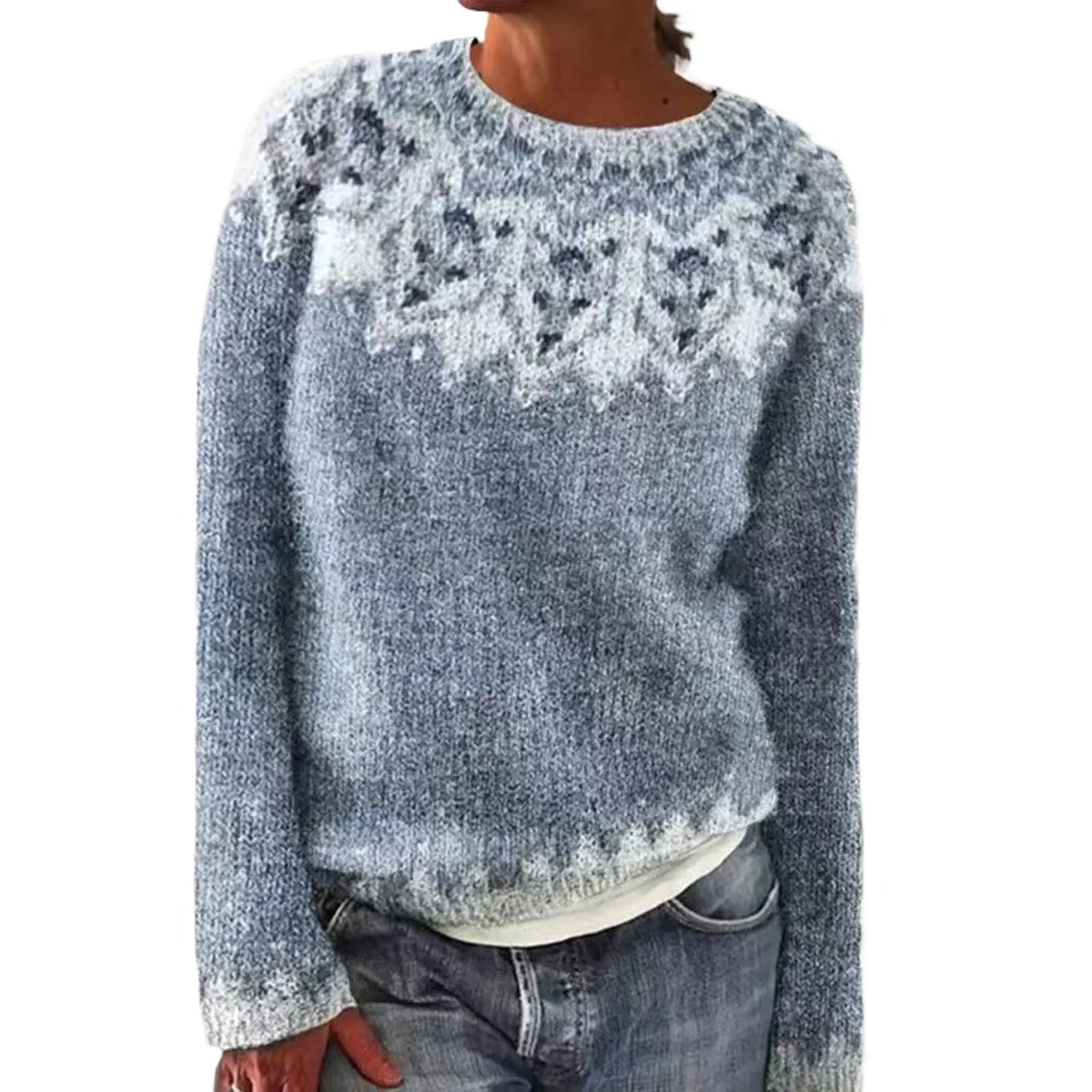 Women’s Knitted Printed Sweater