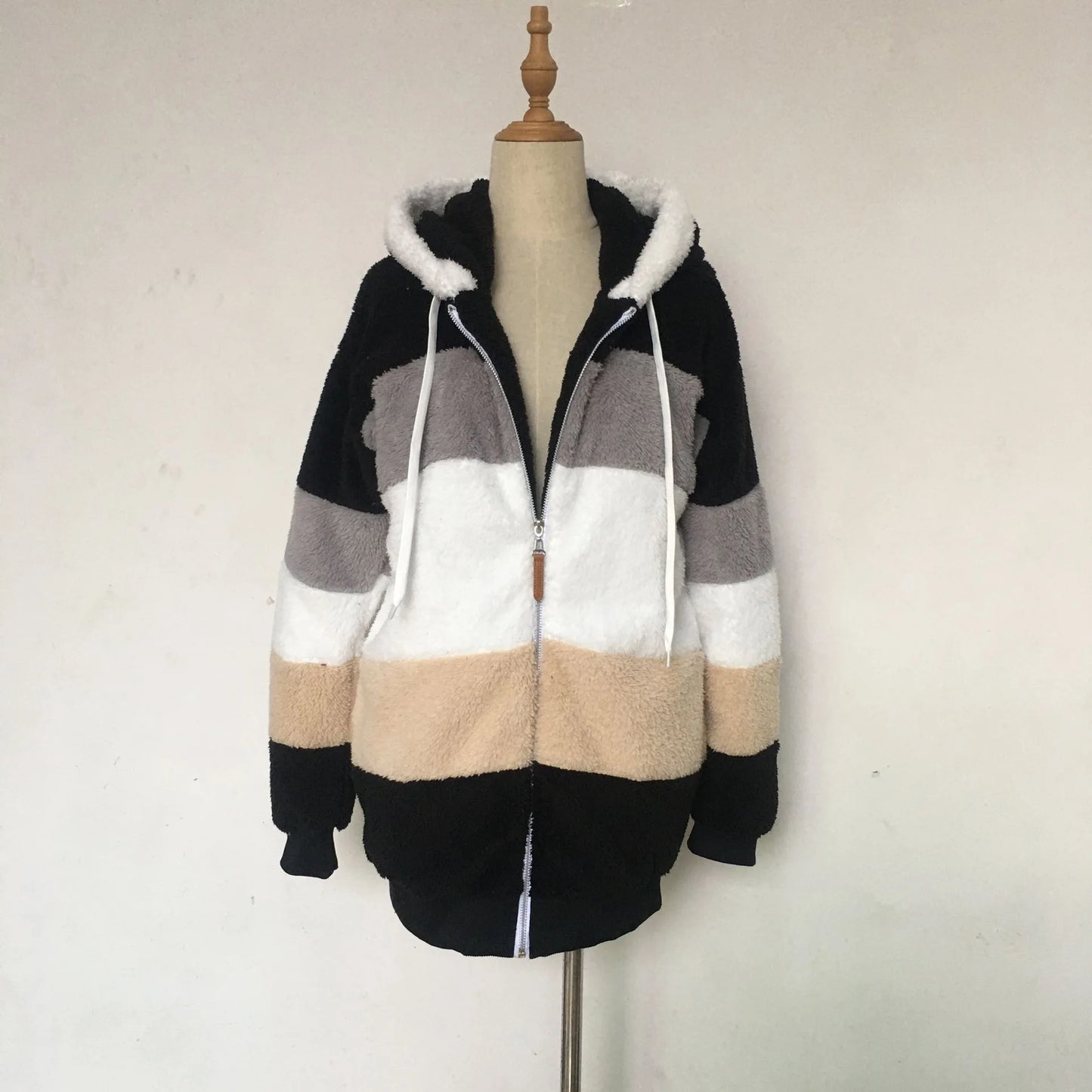 Oversized Plush Hooded Jacket