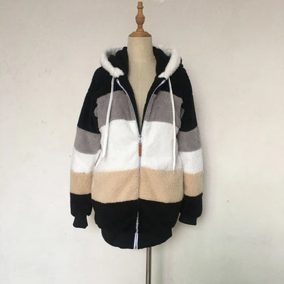 Oversized Plush Hooded Jacket