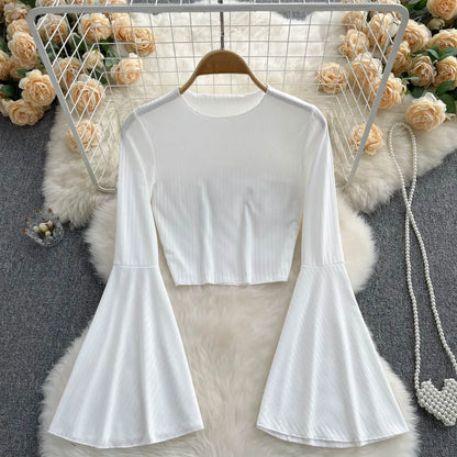 Flare Muse Slim Knit Crop Top