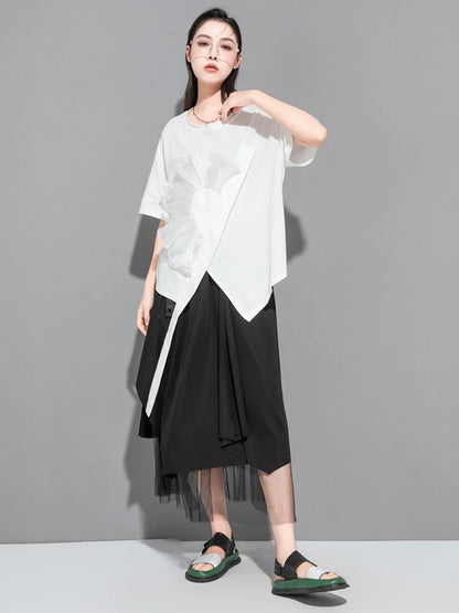 Ruffle Charm Loose Tee