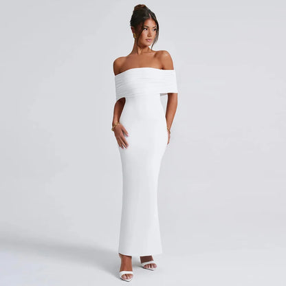 Sexy Strapless Backless Bodycon Maxi