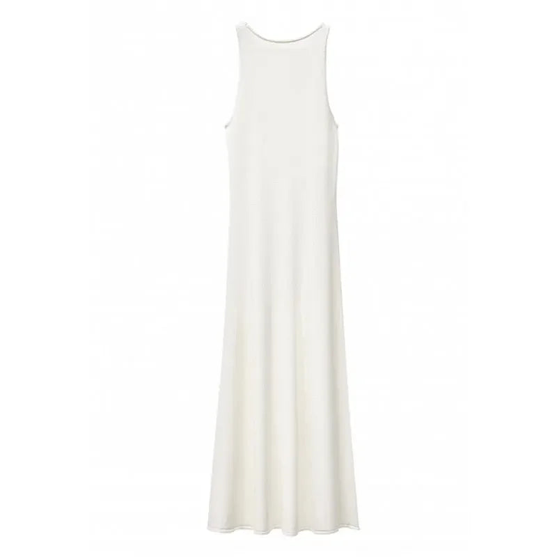 SculptKnit Sleeveless Split Midi Dress