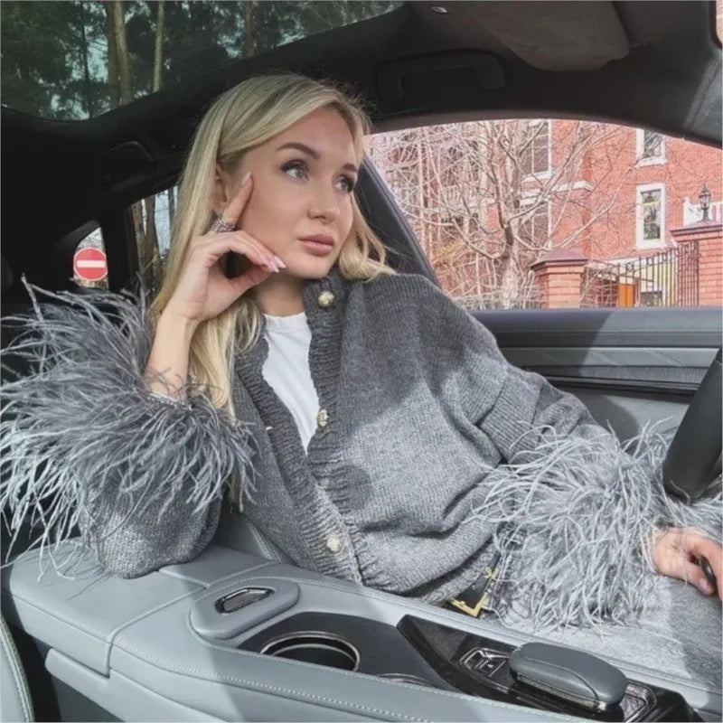 Elegant Harmony Knitted Cardigan Jacket