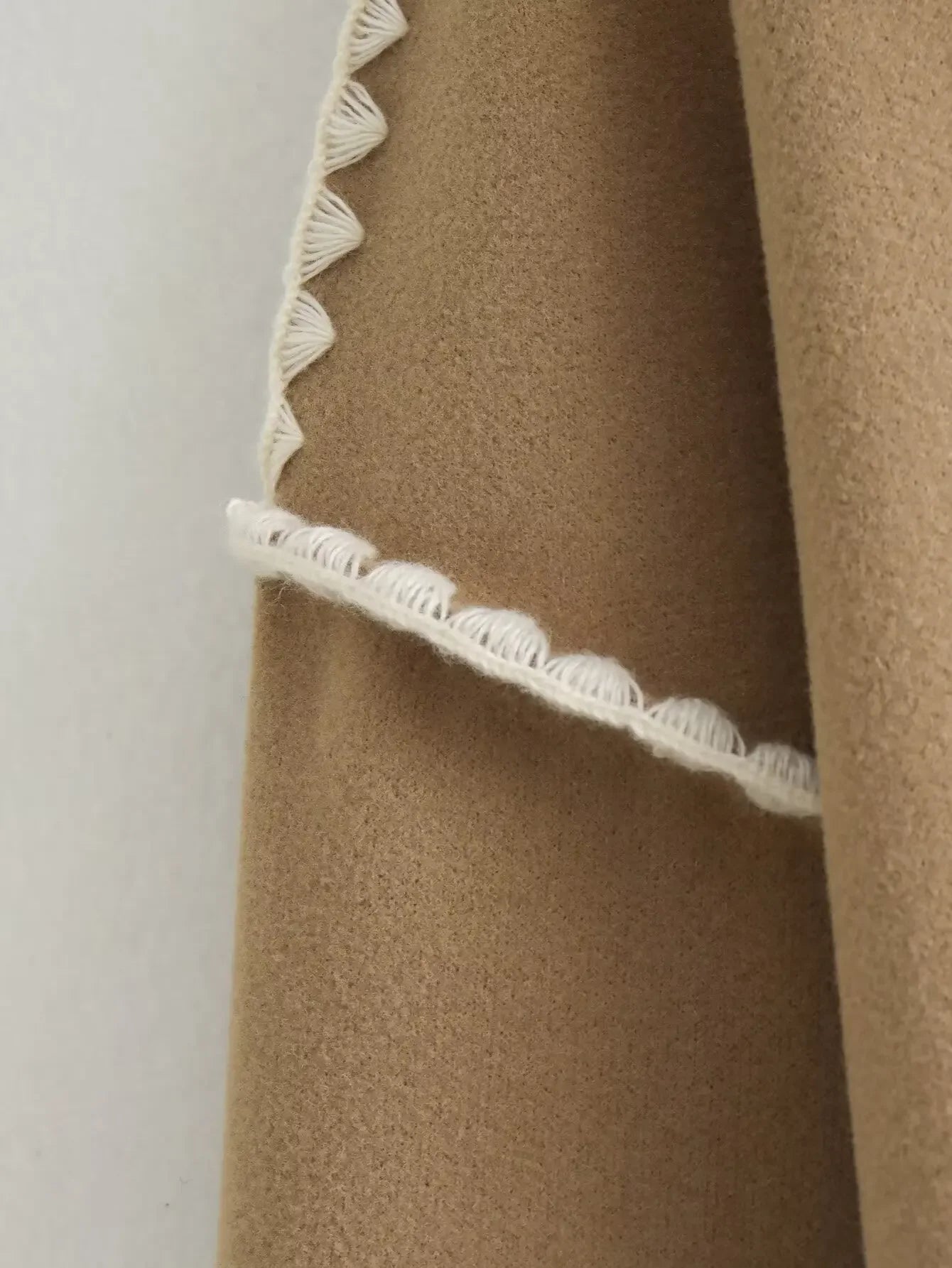 Cozy Weave Scarf Splice Wool Coat