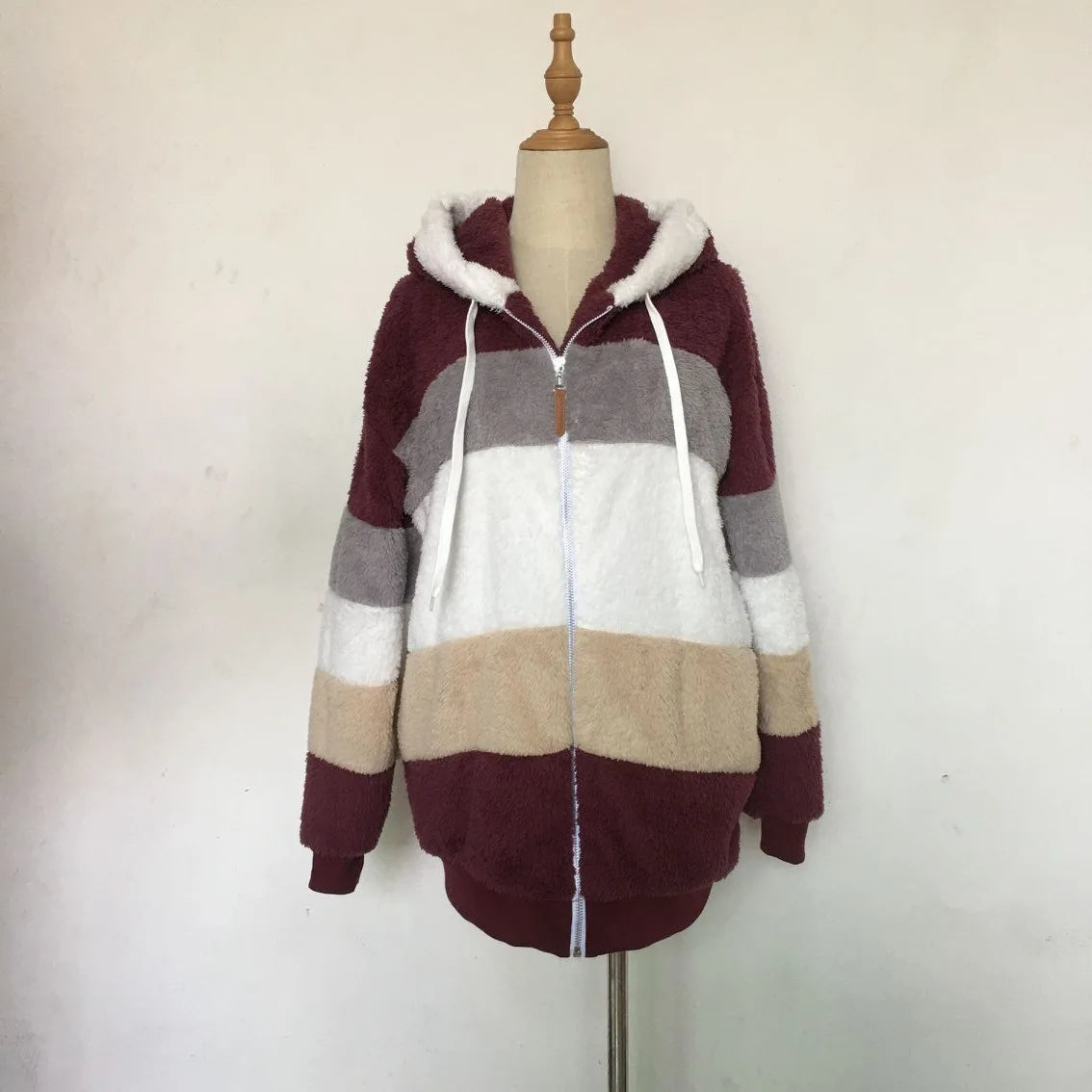 Oversized Plush Hooded Jacket