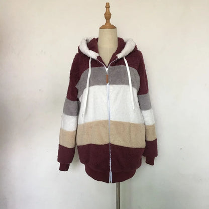 Oversized Plush Hooded Jacket