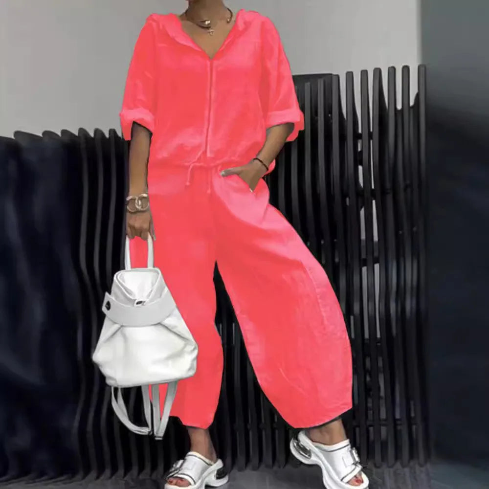 Casual Cotton Linen Two-Piece Set