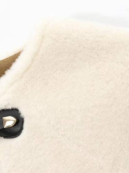 Thick Faux Fur Toggle Jacket