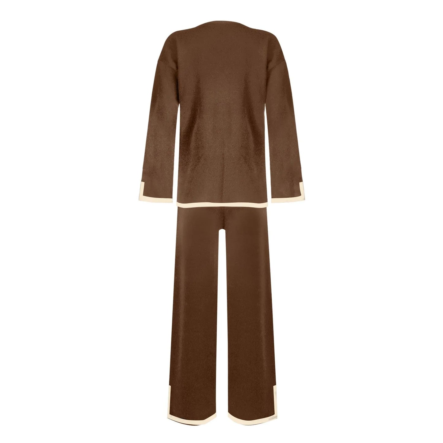Knitted Women’s Trousers Suit — Two-Piece Set