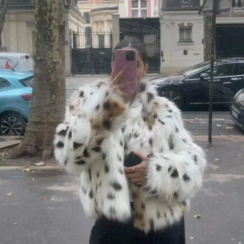 Euro Chic Faux Fur Effect Coat