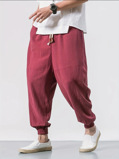 Zen Flow Oversized Linen Harem Pants
