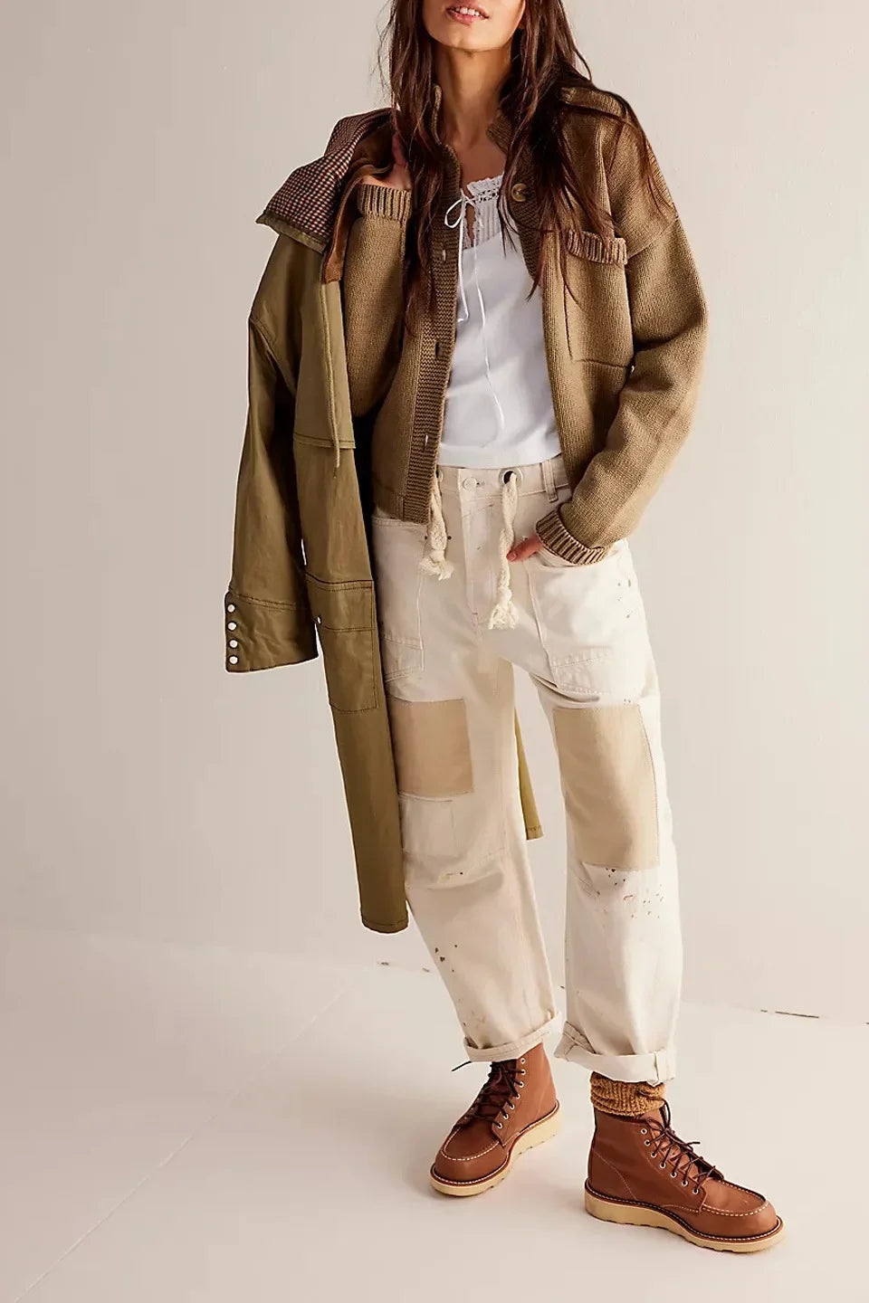 Cozy Grace Stand Collar Knit Coat