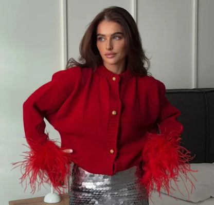 Elegant Harmony Knitted Cardigan Jacket
